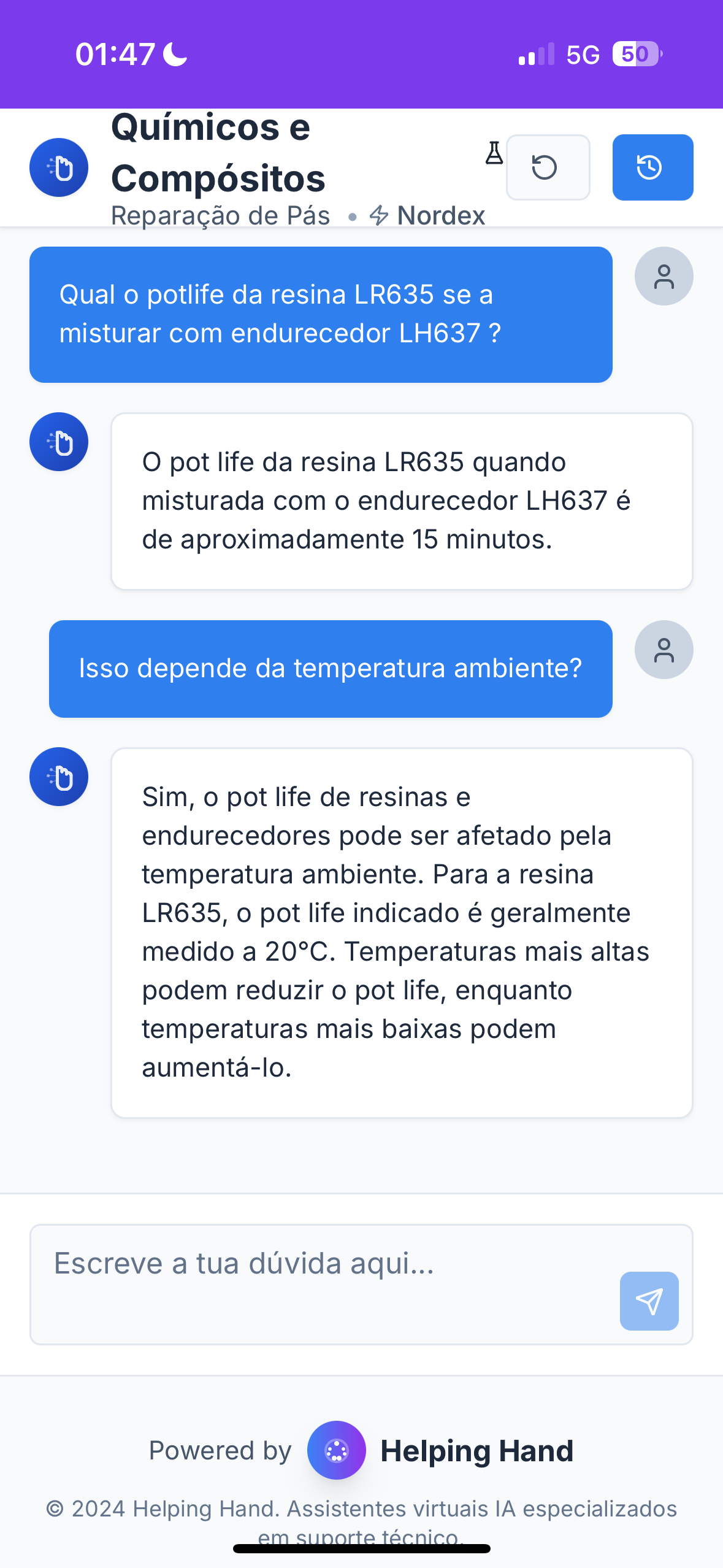 Exemplo de chat no Compósito